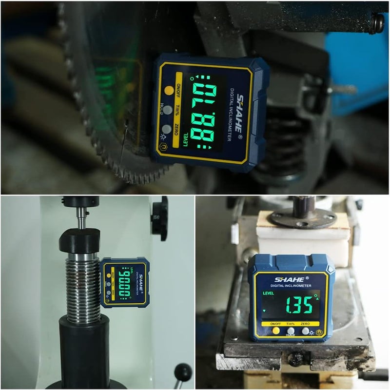 SHAHE Digital Angle Gauge Magnetic Protractor Inclinometer Level Angle Finder Angle Cube Level Box with Magnetic Base and Backlight - Image 5